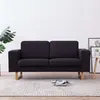 Image de vidaXL Canapé à 2 places Tissu Noir281389