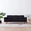 Image de vidaXL Canapé à 3 places Tissu Noir281390