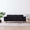 Image de vidaXL CanapÃ© Ã  3 places Tissu Noir