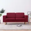 Image de vidaXL Canapé à 2 places Tissu Rouge bordeaux