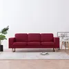 Image de vidaXL Canapé à 3 places tissu rouge bordeaux281394