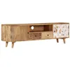 Image de vidaXL Meuble TV 140x30x40 cm Bois de manguier massif249856