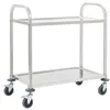 Image de vidaXL Chariot de cuisine à 2 niveaux 96,5x55x90 cm Acier inoxydable50912