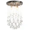 Image de vidaXL Plafonnier avec perles de cristal Argenté Sphère 3 ampoules G9281575