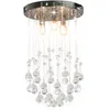 Image de Vidaxl Plafonnier Avec Perles De Cristal ArgentÃ© SphÃ¨re 3 Ampoules G9