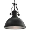 Image de vidaXL Plafonnier Noir Rond E27