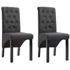 Image de vidaXL Chaises à manger lot de 2 gris foncé tissu248986