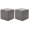 Image de vidaXL 2 pcs Tables de chevet Gris 30x30x30 cm Similicuir249013