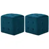 Image de vidaXL 2 pcs Tables de chevet Bleu 30x30x30 cm Tissu velours249016