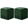 Image de vidaXL 2 pcs Tables de chevet Vert 30x30x30 cm Tissu velours249019