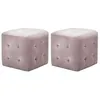 Image de vidaXL Tables de chevet 2 pcs Rose 30x30x30 cm Tissu velours249020