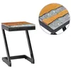 Image de vidaXL Table basse 30x30x50 cm Bois de teck massif et polyrésine281649