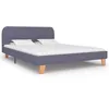 Image de vidaXL Cadre de lit sans matelas gris clair tissu 140x200 cm