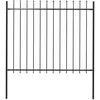 Image de vidaXL Clôture de jardin avec dessus en lance Acier 1,8 m Noir144927