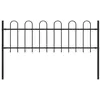 Image de vidaXL Clôture de jardin avec dessus en cerceau Acier 1,8 m Noir144928