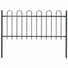 Image de vidaXL Clôture de jardin avec dessus en cerceau Acier 1,8 m Noir144929