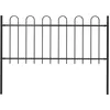 Image de vidaXL Vidaxl Clôture De Jardin Avec Dessus En Cerceau Acier 1,8 M Noir