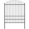 Image de vidaXL Clôture de jardin avec dessus en lance Acier 1,7 m Noir