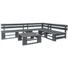 Image de vidaXL Salon de jardin palette 4 pcs Bois Gris276314