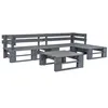 Image de vidaXL Salon de jardin palette 4 pcs Bois Gris276316
