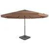 Image de vidaXL Parasol de jardin avec base portable taupe