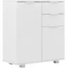 Image de vidaXL Vidaxl Buffet Blanc Brillant 71 X 35 X 80 Cm Bois D'ingénierie