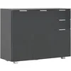 Image de vidaXL Buffet Noir Brillant 107 X 35 X 76 Cm