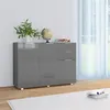 Image de vidaXL Buffet Gris brillant 107x35x80,5 cm283720