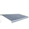 Image de Auvent Pliable Manuel 600 Cm Bleu/Blanc