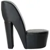 Image de vidaXL Chaise en forme de chaussure Ã  talon haut Noir Similicuir