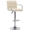 Image de vidaXL Chaise de bar Crème Tissu283411