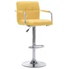 Image de vidaXL Chaise de bar Jaune Tissu283416