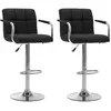 Image de vidaXL Chaises de bar lot de 2 noir tissu283425