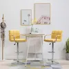 Image de vidaXL Vidaxl Chaises De Bar Lot De 2 Jaune Tissu