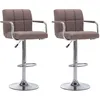 Image de vidaXL Vidaxl Chaises De Bar Lot De 2 Taupe Tissu