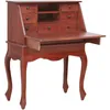 Image de vidaXL Bureau Secrétaire Marron 78x42x103 Cm Bois D'acajou Massif Vidaxl Vidaxl