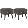 Image de vidaXL vidaXL Tables de chevet 2 pcs Gris 40x35x40 cm Velours