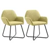 Image de vidaXL Chaises à manger lot de 2 vert tissu249812