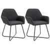 Image de vidaXL Chaises à manger lot de 2 noir tissu249813