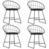 Image de vidaXL Chaises à manger similicuir lot de 4 noir acier276235