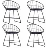 Image de Vidaxl Chaises De Salle Ã  manger Similicuir 4 Pcs Noir Acier