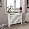 Image de vidaXL Cache-radiateur Blanc 112x19x81,5 cm MDF