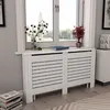 Image de vidaXL Cache-radiateur Blanc 152x19x81,5 cm MDF284321
