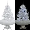 Image de vidaXL vidaXL Arbre de Noël neigeux avec base de parapluie Blanc 140 cm