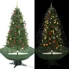 Image de vidaXL Arbre de Noël neigeux avec base de parapluie Vert 190 cm