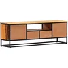 Image de vidaXL vidaXL Meuble TV 120 x 30 x 40 cm Bois de récupération massif et acier