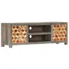 Image de vidaXL Meuble TV Gris 120 x 30 x 40 cm Bois massif de manguier