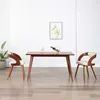 Image de vidaXL Chaises à manger lot de 2 crème bois courbé et similicuir283102