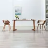 Image de vidaXL Chaise à manger crème bois courbé et similicuir