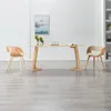 Image de vidaXL Chaise Ã  manger CrÃ¨me Bois courbÃ© et similicuir